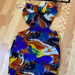 Shop runouts Miami vice cut out dress -m